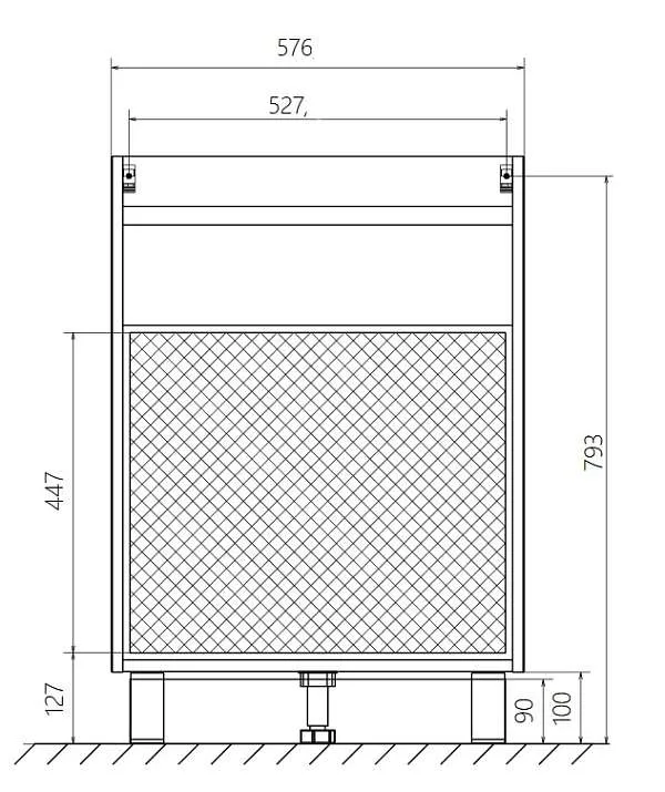 Тумба под раковину Соната 58Н 3в.я. белый глянец