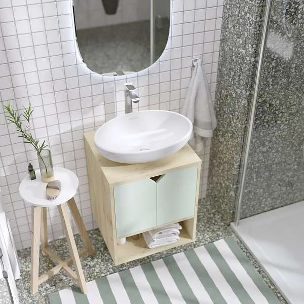 Тумба ДЕЛЬТА/Delta 50П 2Д Мята софт