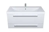Тумба под раковину Соната 75П 2в.я. белый глянец