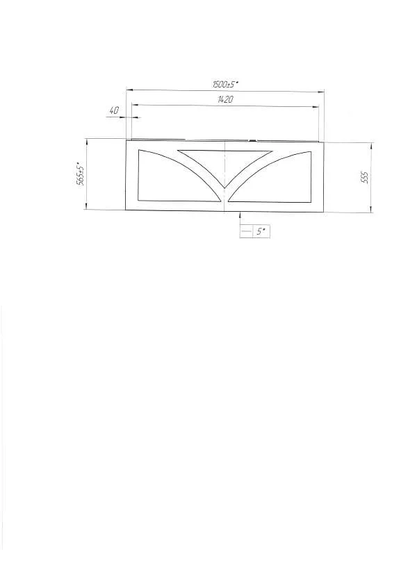Панель ЭЛЕГАНТ/ELEGANCE/КЛАССИК/МОДЕРН 1500 фронт рельеф