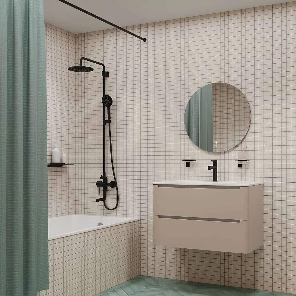 Смеситель для умывальника IDDIS Эйгер черный матовый AIGBL00i01