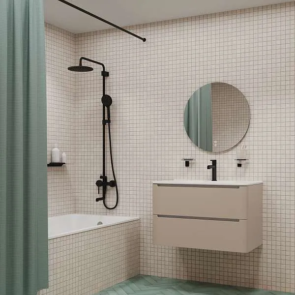 Смеситель для умывальника IDDIS Aiger черный матовый AIGBL00i01