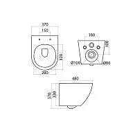 Унитаз подвесной IDDIS безободковый Blanco BLARDSEi25/BLARNSEi25