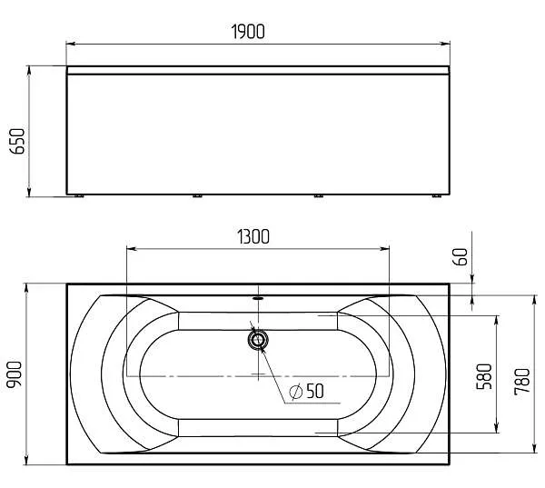 Ванна ЭСМА/ESMA 1900х900 МГ