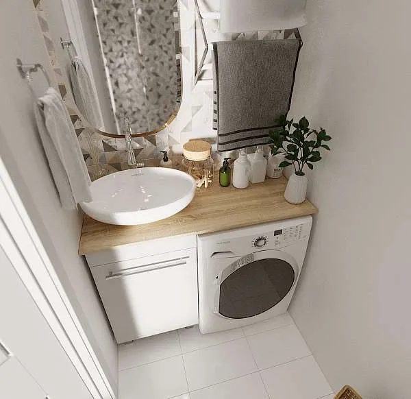 Столешница под стир.машину ВИСТА/Wash 110 L дуб сонома