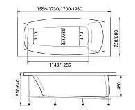 Ванна Marka One PRAGMATIKA 193-170x80