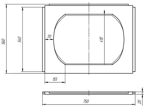 Панель 750 бок рельеф