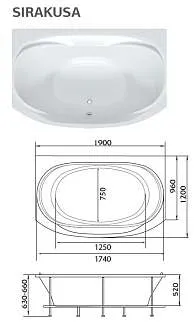 Ванна Marka One SIRAKUSA 190x120