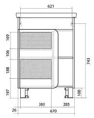 Тумба под раковину НУВО/Nuvo 70Н 1д. дуб сонома