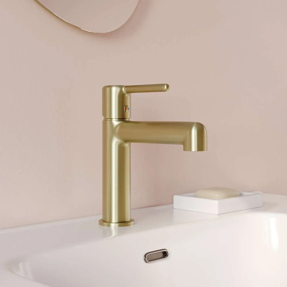 Cмеситель для раковины IDDIS Эйгер золото матовый AIGMG00i01