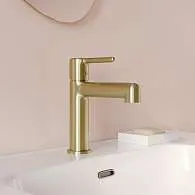 Cмеситель для раковины IDDIS Aiger золото матовый AIGMG00i01