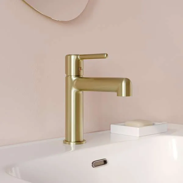 Cмеситель для раковины IDDIS Aiger золото матовый AIGMG00i01