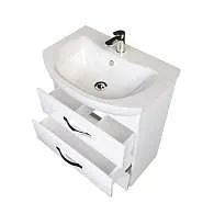 Тумба под раковину Вита 65Н 3в.я. белый глянец, МДФ