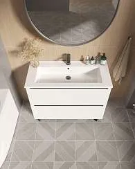 Тумба под раковину КОДА/Coda 85Н (846х887х471) 2я перламутр белый