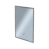 Зеркало Shape Strict (400х600х30) прямоугольник черный К01 LED датчик