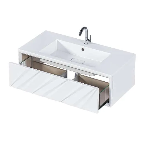 Тумба ГЛЕЙС/Glace 100П (994х300х476) 1я белый (низ)