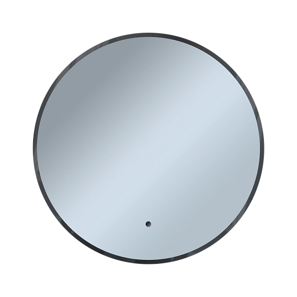 Зеркало Shape Soft Plus (800х800х30) круг черный К01 LED датчик