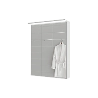 Зеркало-шкаф Соната 60 1д с подсветкой, белый глянец