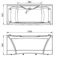 Ванна акриловая Aima DOLCE VITA 170x75