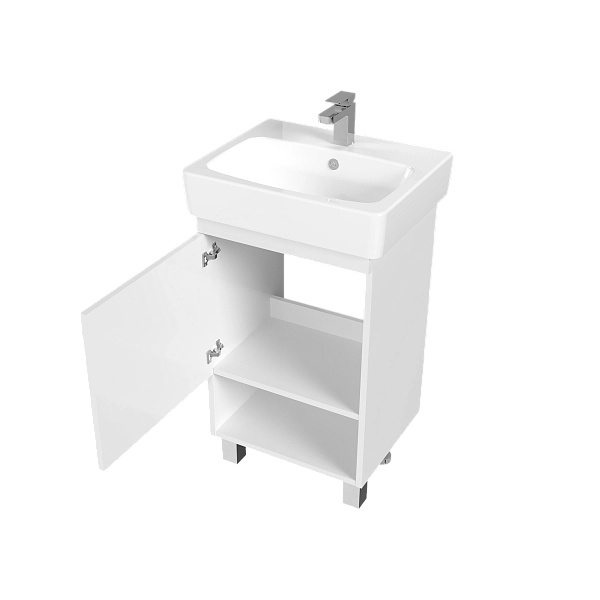 Тумба под раковину ТЕРА/Tera 50Н 1д. белый глянец