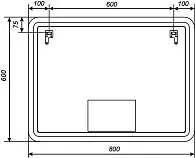 Зеркало АМУР/Amour 80, с сенсором