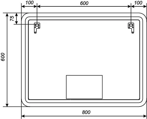 Зеркало АМУР/Amour 80, с сенсором