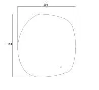 Зеркало PILO (600х650х29) фигурное подсветка/сенсор