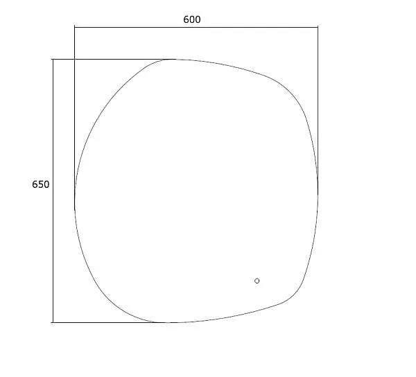 Зеркало PILO (600х650х29) фигурное подсветка/сенсор