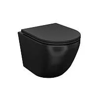 Унитаз подвесной IDDIS безободковый Blanco черный матовый BLAR3BMi25