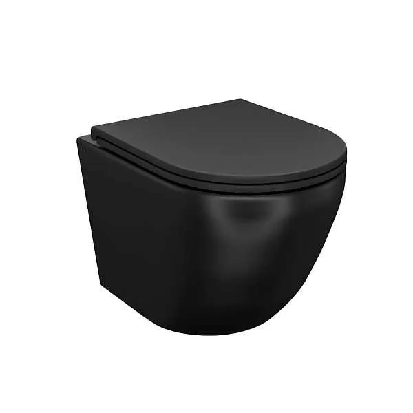 Унитаз подвесной IDDIS безободковый Blanco черный матовый BLAR3BMi25