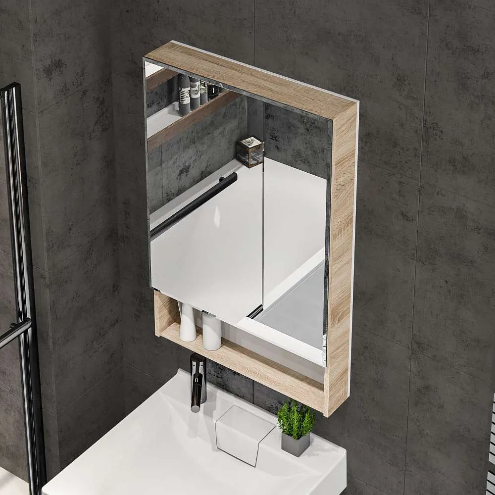 Зеркало-шкаф Mira 60 Дуб Сонома