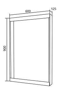 Зеркало Aris 60 Белый глянец