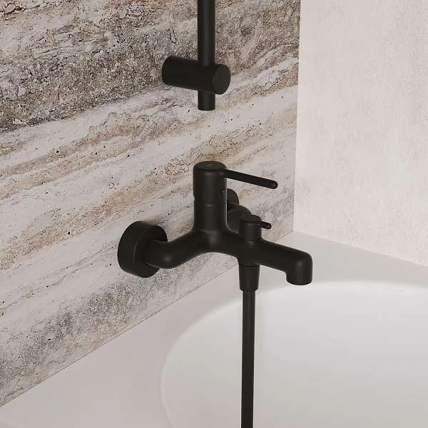 Смеситель IDDIS Aiger для ванны черный матовый AIGBL00i02WA