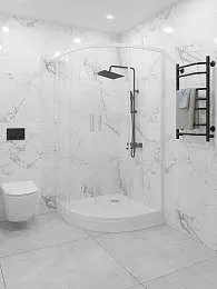 Поддон "Tondo" полукруг.100*100 комплект