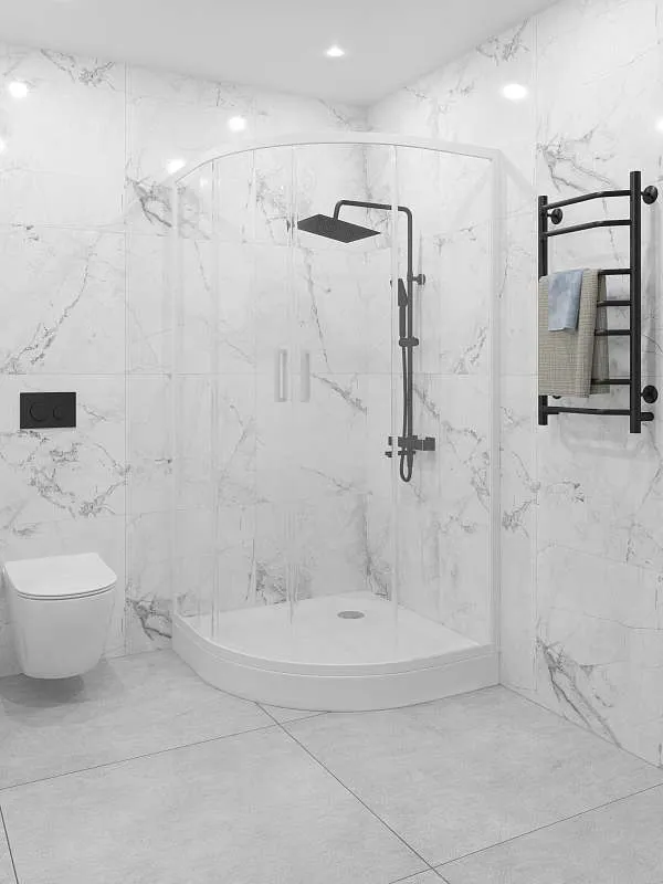 Поддон "Tondo" полукруг.100*100 комплект