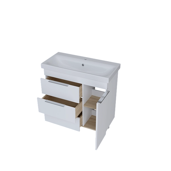Тумба под раковину ГАУЛА/Gaula 80Н 3я 1д белый