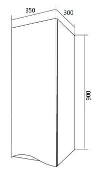 Пенал Этюд 35П 1д. белый глянец