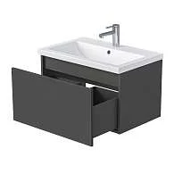 Тумба под раковину БЛОК МИНИ/Aris mini 60П (590х400х447) 1я антрацит/монолит дарк
