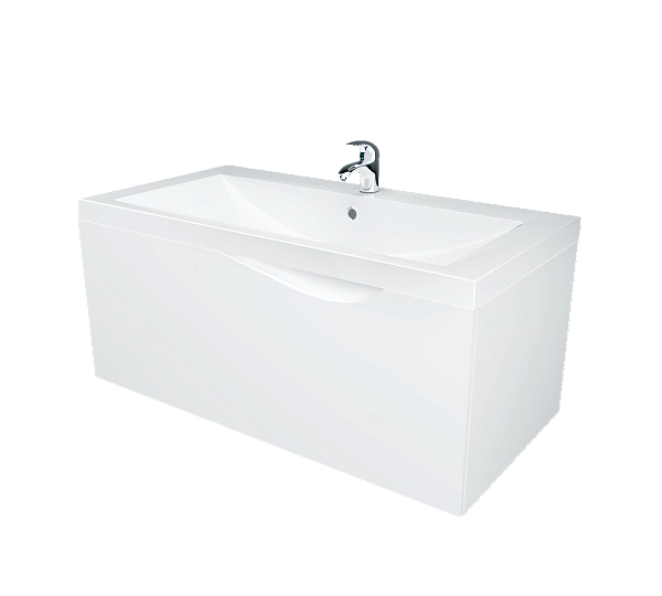 Тумба под раковину Этюд 90П 1в.я. белый глянец