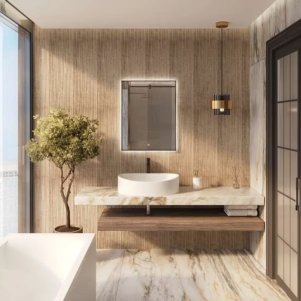 Зеркало PINO (600х800х29) прямоугольник черный УФ01 подсветка/сенсор