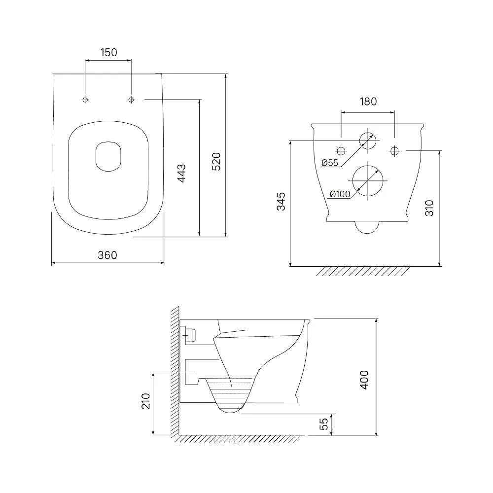 Унитаз подвесной IDDIS Oxford OXFRDSEi25