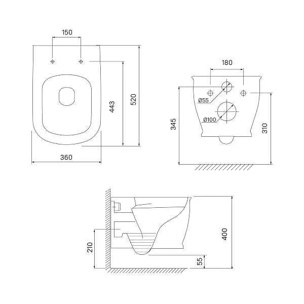 Унитаз подвесной IDDIS Oxford OXFRDSEi25
