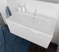 Тумба под раковину Этюд 90П 1в.я. белый глянец