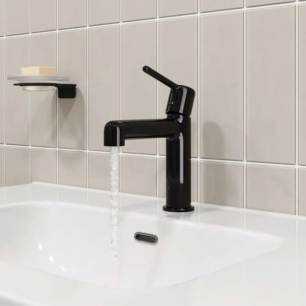 Cмеситель для раковины IDDIS Aiger черный глянцевый AIGGB00i01