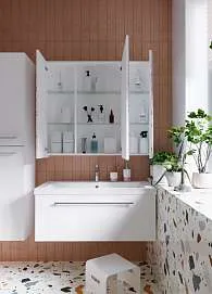 Тумба под раковину Соната 90П 1в.я. белый глянец