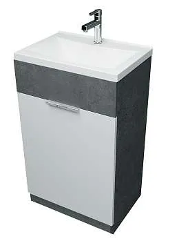 Тумба с раковиной РЕВО/Revo 50Н 1д. бетон темно-серый