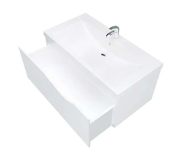 Тумба под раковину Этюд 90П 1в.я. белый глянец