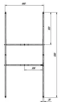 Рама разборная ПУ 1400х700