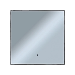 Зеркало Shape Strict (600х600х30) квадрат черный К01 LED датчик