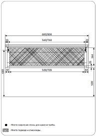 Тумба со столешницей НЕГА/Nega 80П 1в.я. белый